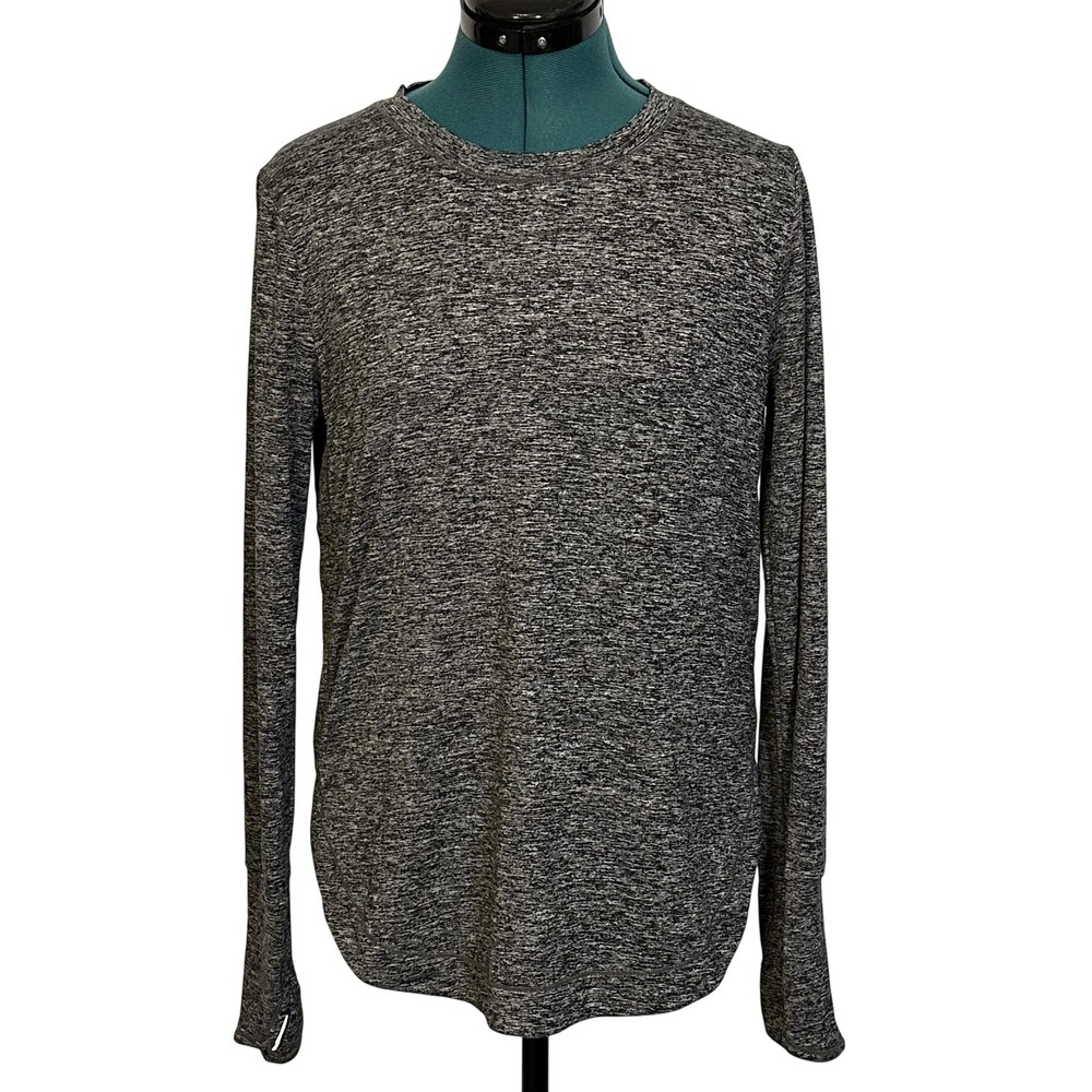 Athleta Shirt Womens Small Gray Long Sleeve Performance‎ Top Thumbholes Athletic